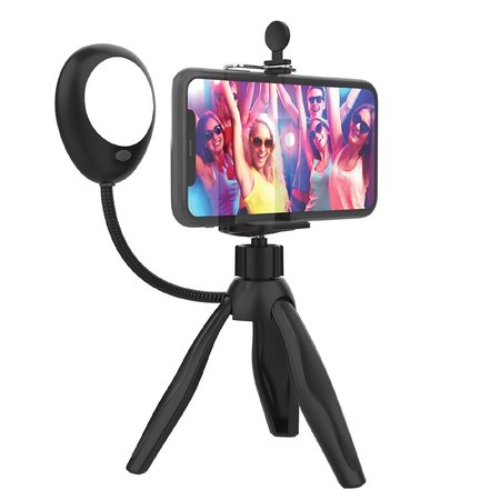 PREMIER MOBILE BY PREMIER ACCESSORY GROU Portable Smartphone Tripod w/LED PSELF01BK